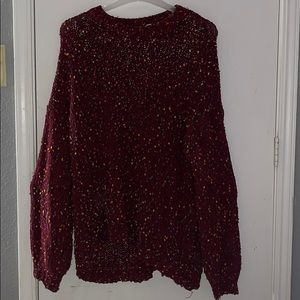 Maroon confetti sweater